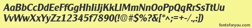 fuente Clearlygothic Bold Italic – Fuentes Negras Sobre Fondo Amarillo