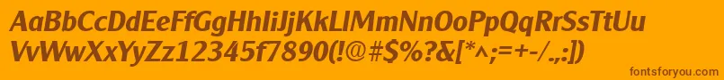 Шрифт Clearlygothic Bold Italic – коричневые шрифты на оранжевом фоне