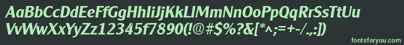 Clearlygothic Bold Italic-fontti – vihreät fontit mustalla taustalla