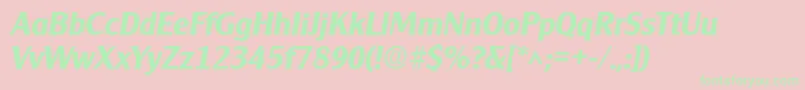 フォントClearlygothic Bold Italic – ピンクの背景に緑の文字