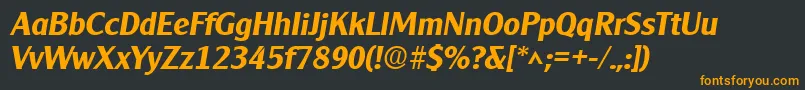 Clearlygothic Bold Italic Font – Orange Fonts on Black Background