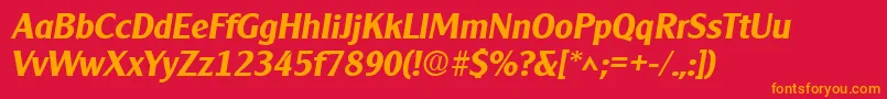 fuente Clearlygothic Bold Italic – Fuentes Naranjas Sobre Fondo Rojo