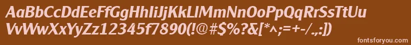 フォントClearlygothic Bold Italic – 茶色の背景にピンクのフォント