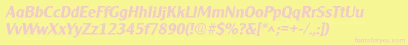 Police Clearlygothic Bold Italic – polices roses sur fond jaune