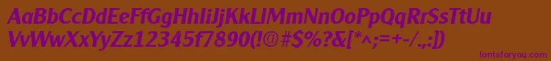 Clearlygothic Bold Italic-Schriftart – Violette Schriften auf braunem Hintergrund