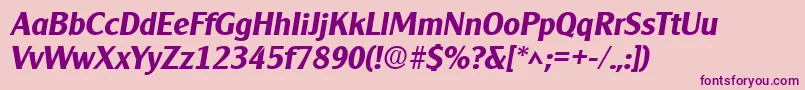 fuente Clearlygothic Bold Italic – Fuentes Moradas Sobre Fondo Rosa