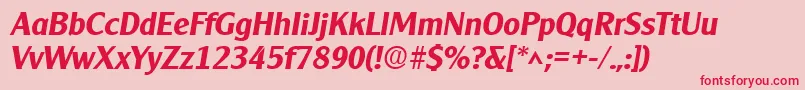 Clearlygothic Bold Italic Font – Red Fonts on Pink Background