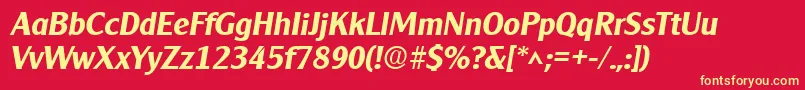 Clearlygothic Bold Italic Font – Yellow Fonts on Red Background