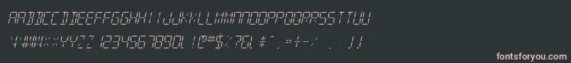Шрифт SfDigitalReadoutLightOblique – розовые шрифты на чёрном фоне