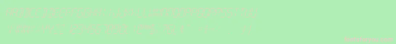 SfDigitalReadoutLightOblique Font – Pink Fonts on Green Background