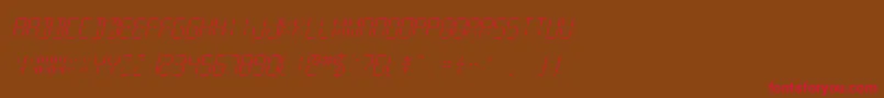 SfDigitalReadoutLightOblique Font – Red Fonts on Brown Background