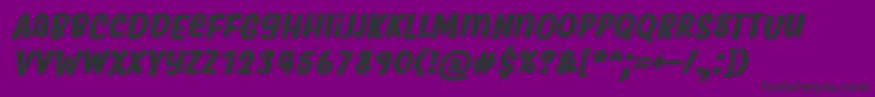 MyfridaBoldItalic Font – Black Fonts on Purple Background