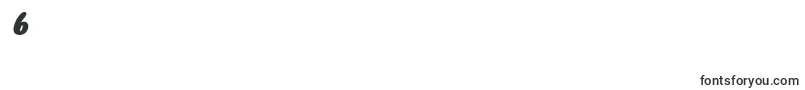 Czcionka MyfridaBoldItalic – czcionki cyfry 6