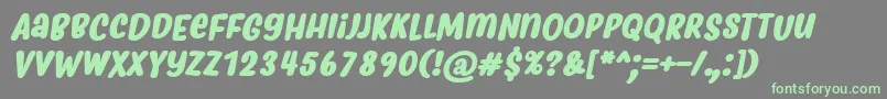 MyfridaBoldItalic Font – Green Fonts on Gray Background