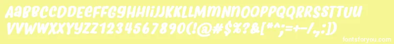 MyfridaBoldItalic Font – White Fonts on Yellow Background