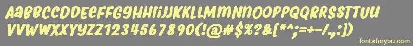 MyfridaBoldItalic Font – Yellow Fonts on Gray Background