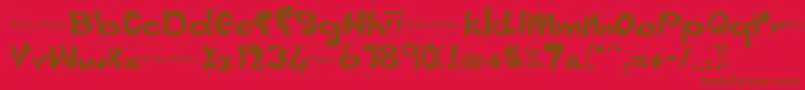 Vertigirl Font – Brown Fonts on Red Background
