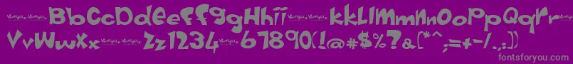 Шрифт Vertigirl – серые шрифты на фиолетовом фоне