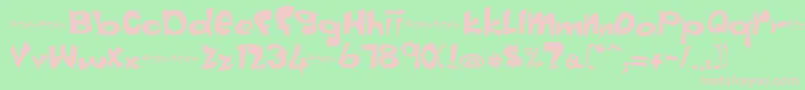 Vertigirl Font – Pink Fonts on Green Background