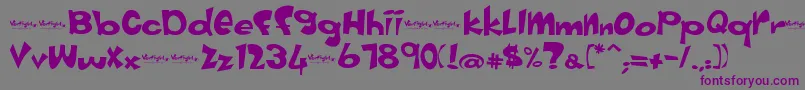 Vertigirl Font – Purple Fonts on Gray Background