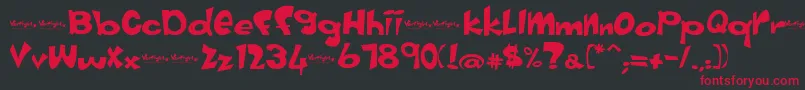 Vertigirl Font – Red Fonts on Black Background