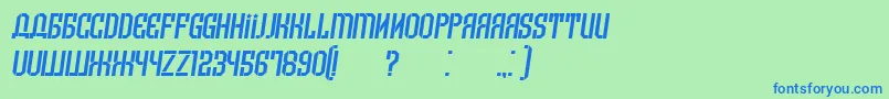 Шрифт ArmeniaItalic – синие шрифты на зелёном фоне