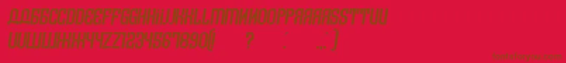 ArmeniaItalic Font – Brown Fonts on Red Background