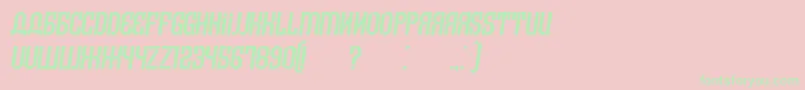 ArmeniaItalic Font – Green Fonts on Pink Background