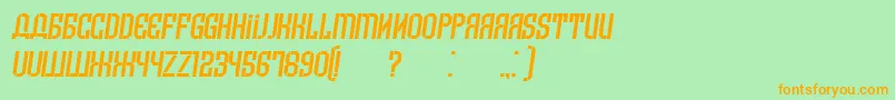 ArmeniaItalic Font – Orange Fonts on Green Background