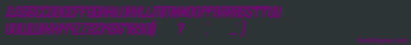 ArmeniaItalic Font – Purple Fonts on Black Background