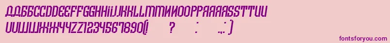 ArmeniaItalic Font – Purple Fonts on Pink Background