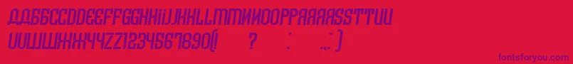 ArmeniaItalic Font – Purple Fonts on Red Background