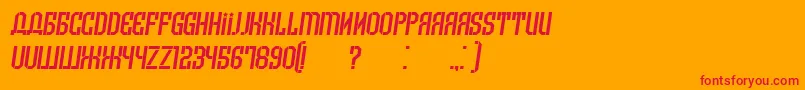 ArmeniaItalic Font – Red Fonts on Orange Background