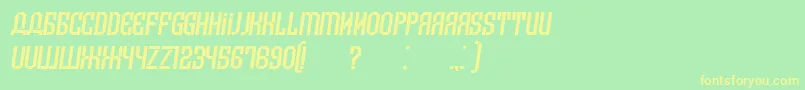 ArmeniaItalic Font – Yellow Fonts on Green Background