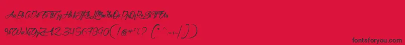 フォントAtelierDuMachiniste – 赤い背景に黒い文字