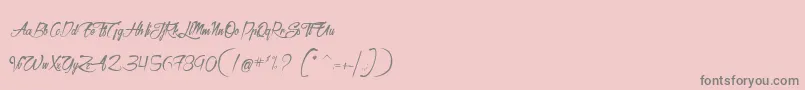 フォントAtelierDuMachiniste – ピンクの背景に灰色の文字