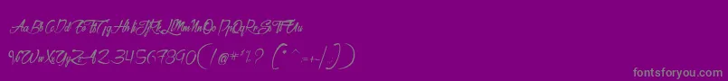 AtelierDuMachiniste Font – Gray Fonts on Purple Background