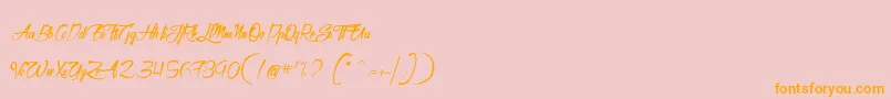 AtelierDuMachiniste Font – Orange Fonts on Pink Background