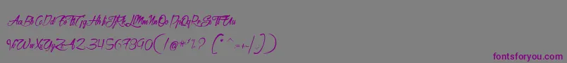 AtelierDuMachiniste Font – Purple Fonts on Gray Background