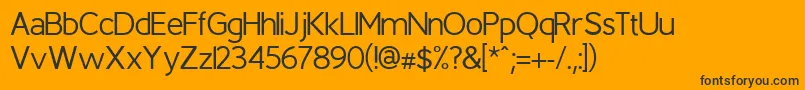 Czcionka Berlin – czarne czcionki na pomarańczowym tle