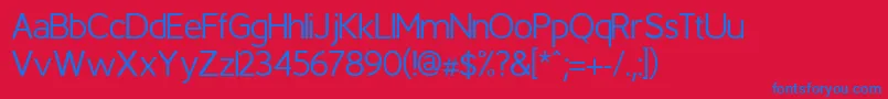 Berlin Font – Blue Fonts on Red Background