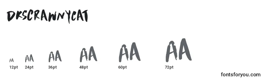 DkScrawnyCat Font Sizes