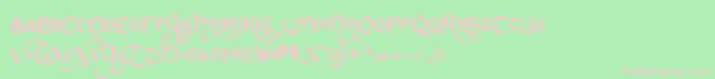 Stcharle Font – Pink Fonts on Green Background
