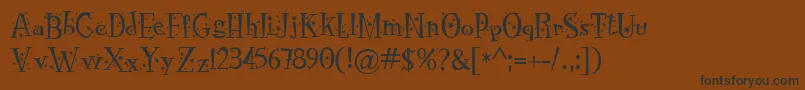 RocknrollTypoStars Font – Black Fonts on Brown Background