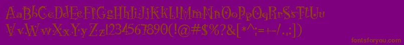 fuente RocknrollTypoStars – Fuentes Marrones Sobre Fondo Morado