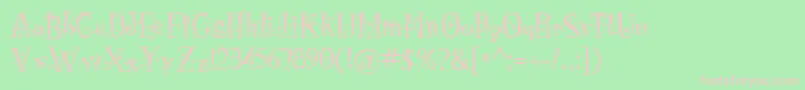 フォントRocknrollTypoStars – 緑の背景にピンクのフォント