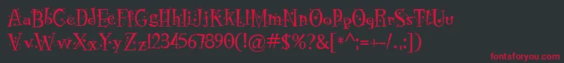 RocknrollTypoStars Font – Red Fonts on Black Background