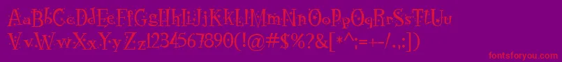 RocknrollTypoStars Font – Red Fonts on Purple Background