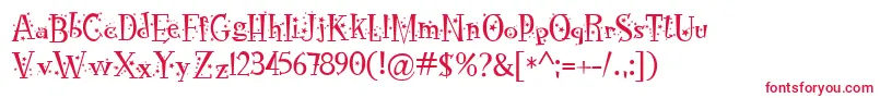 RocknrollTypoStars Font – Red Fonts on White Background