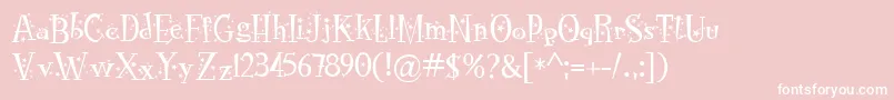 RocknrollTypoStars-Schriftart – Weiße Schriften auf rosa Hintergrund